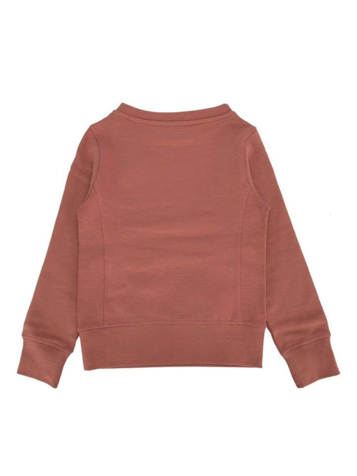 Pink sweatshirt for girls with logo