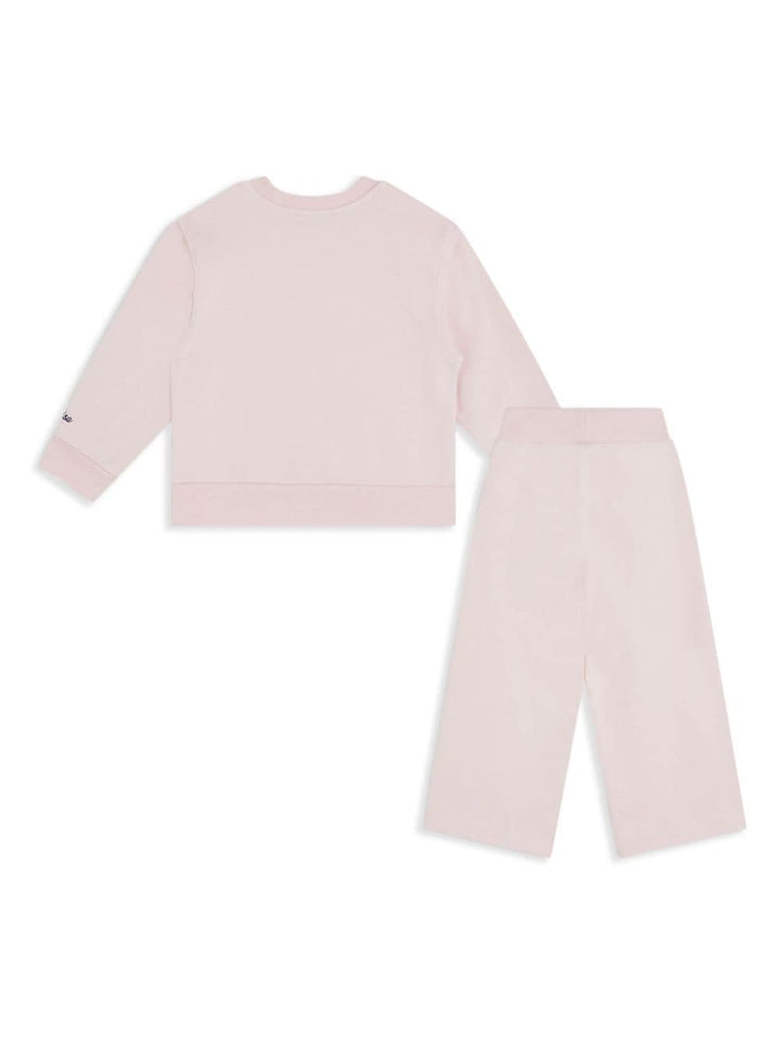 COMPLETO PER BAMBINA IN MISTO COTONE ROSA CHIARO