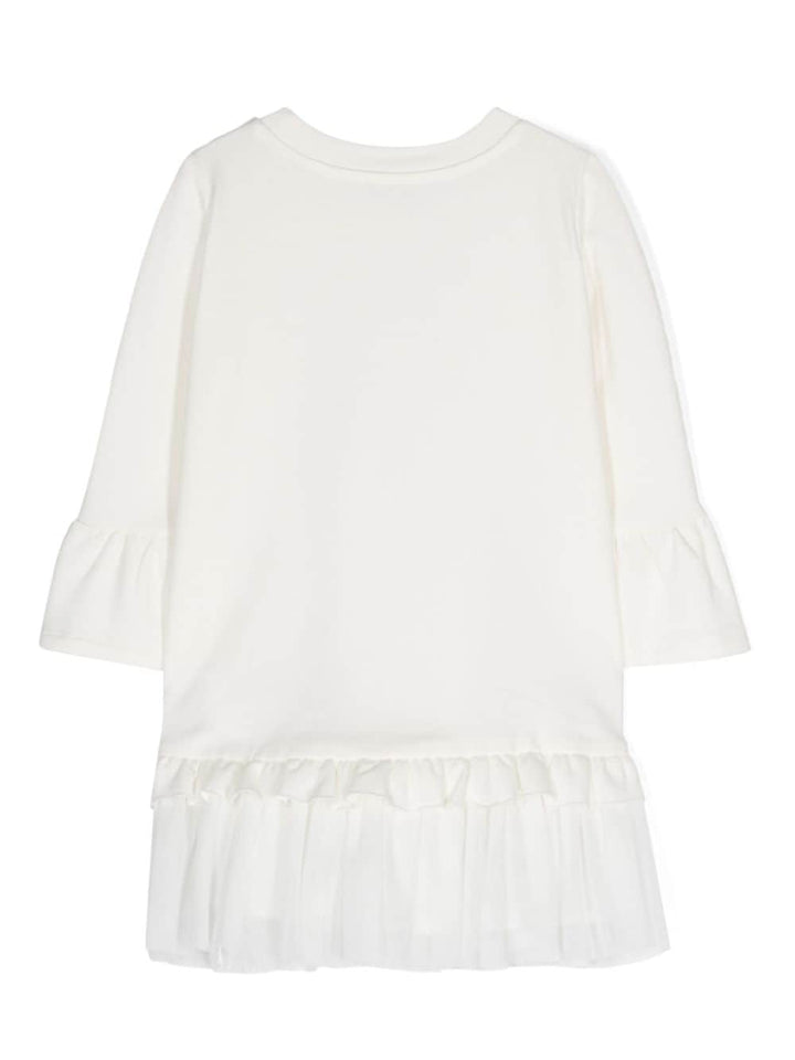 White dress for girls with logo