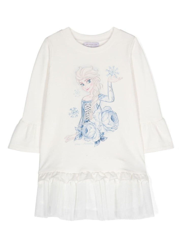 White dress for girls with logo