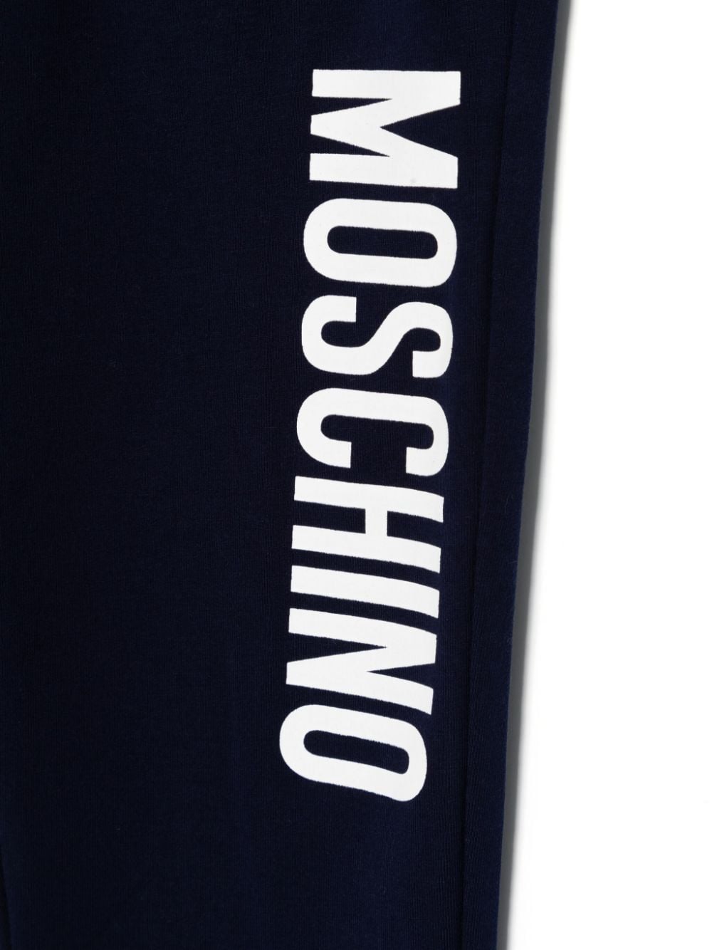 Pantalone blu navy per bambino con logo HUP086LDA21 40016 Moschino Kids 