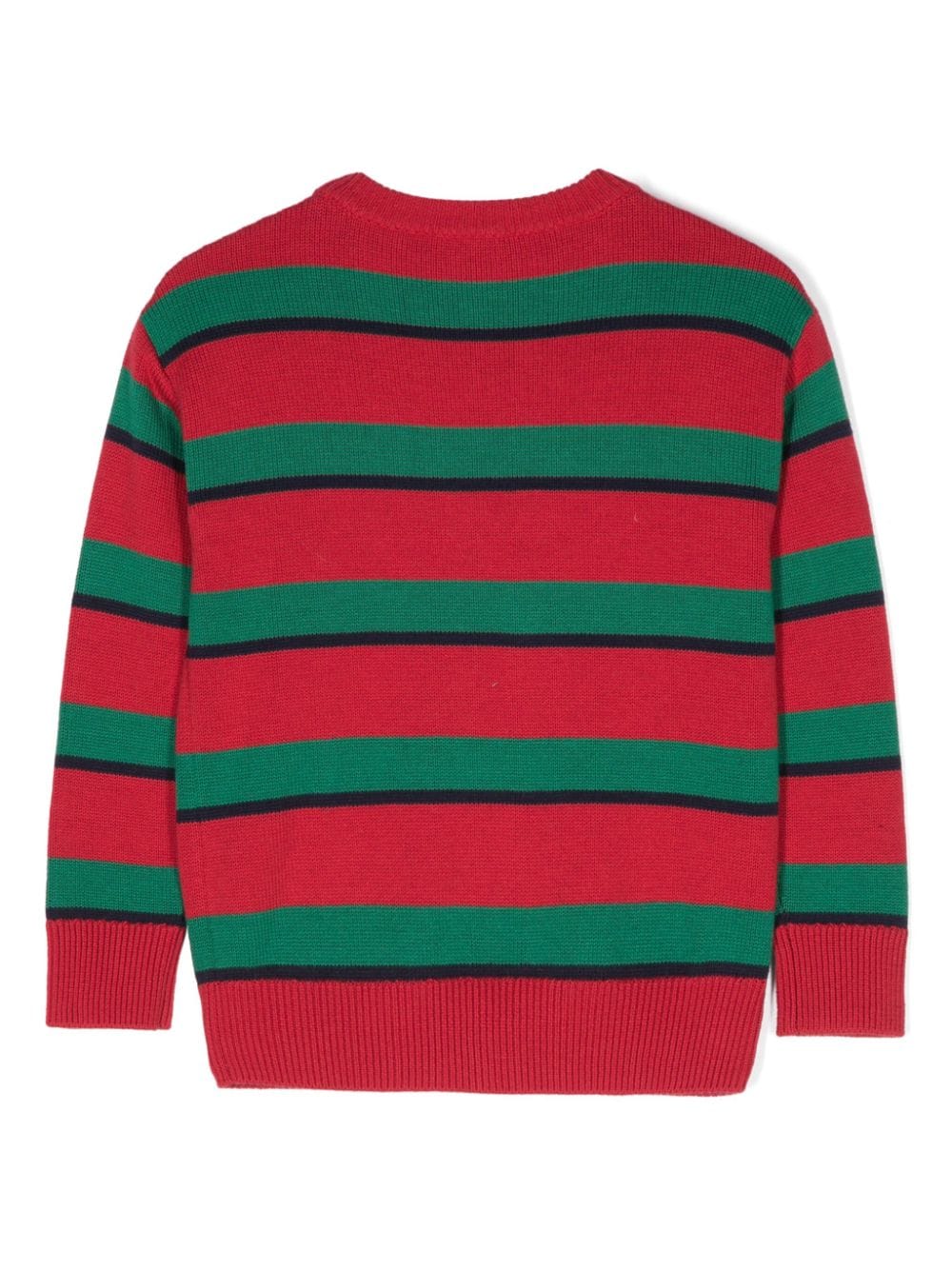 Maglione a righe rosso/verde per bambino