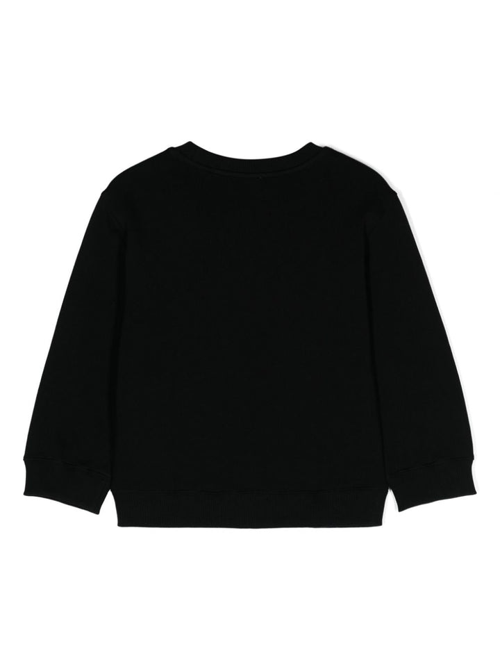 Unisex black cotton sweatshirt