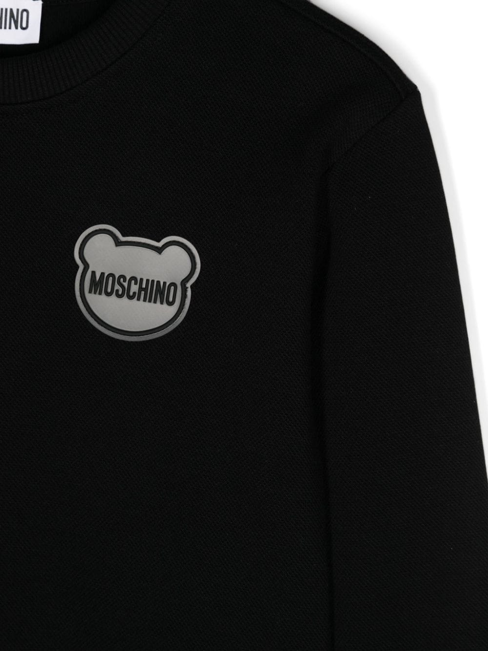 Unisex black cotton sweatshirt