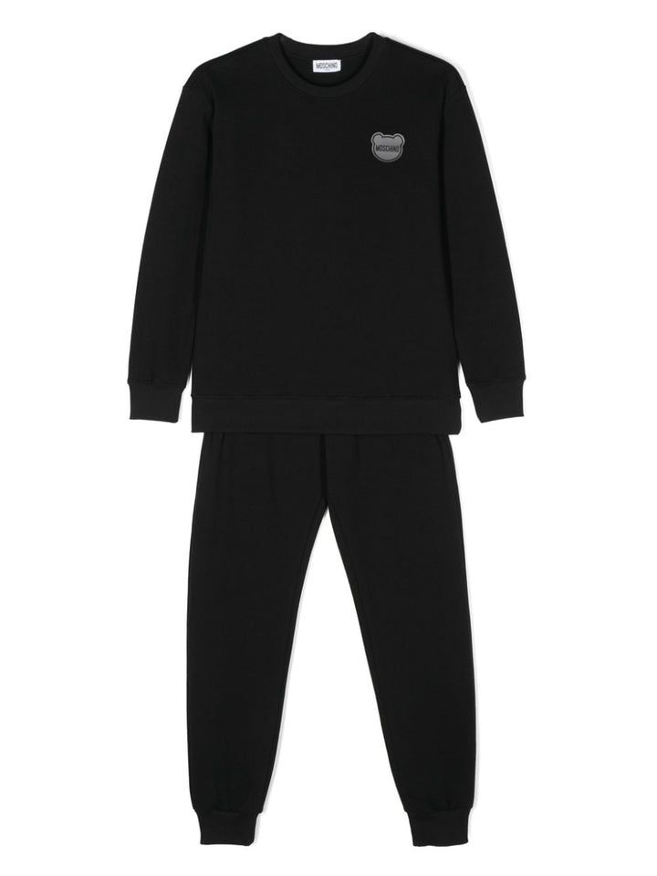 Completo sportivo nero per bambini