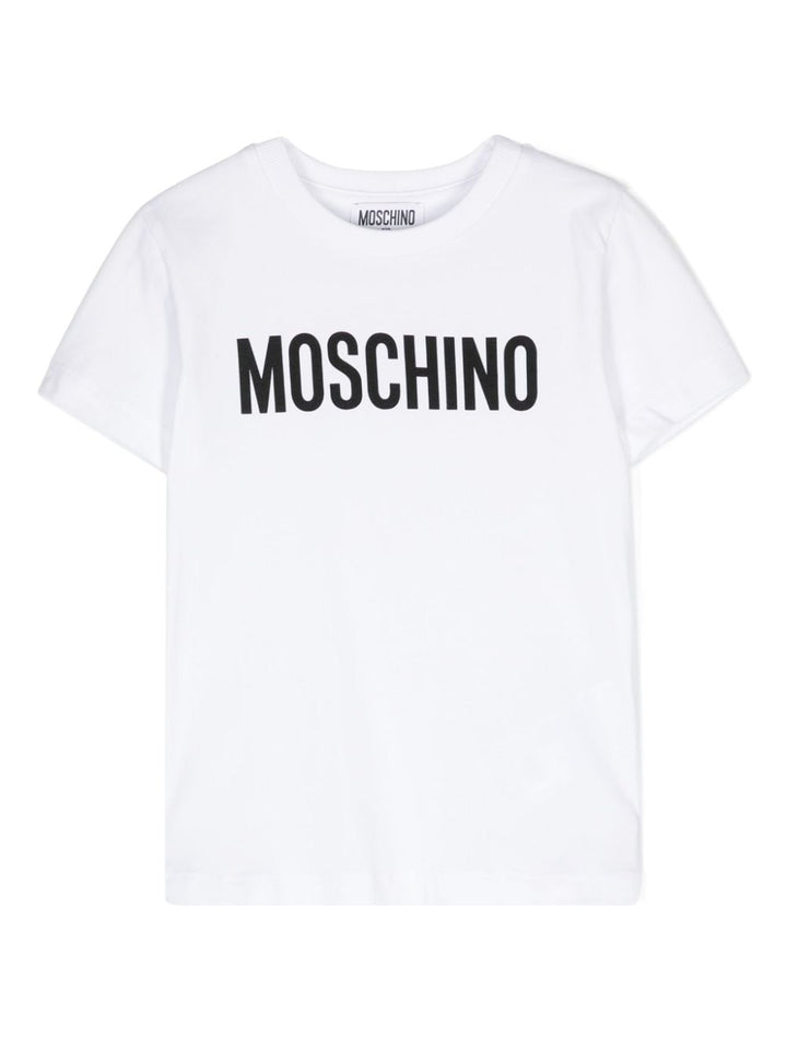 T-shirt unisex in cotone bianca con stampa