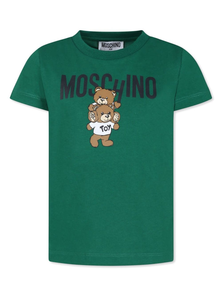 T-shirt unisex in cotone verde con stampa