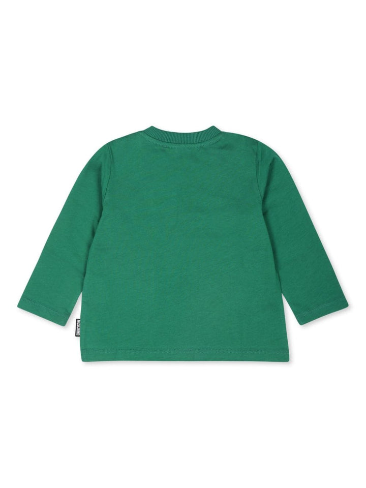 T-shirt per neonato in cotone verde foresta
