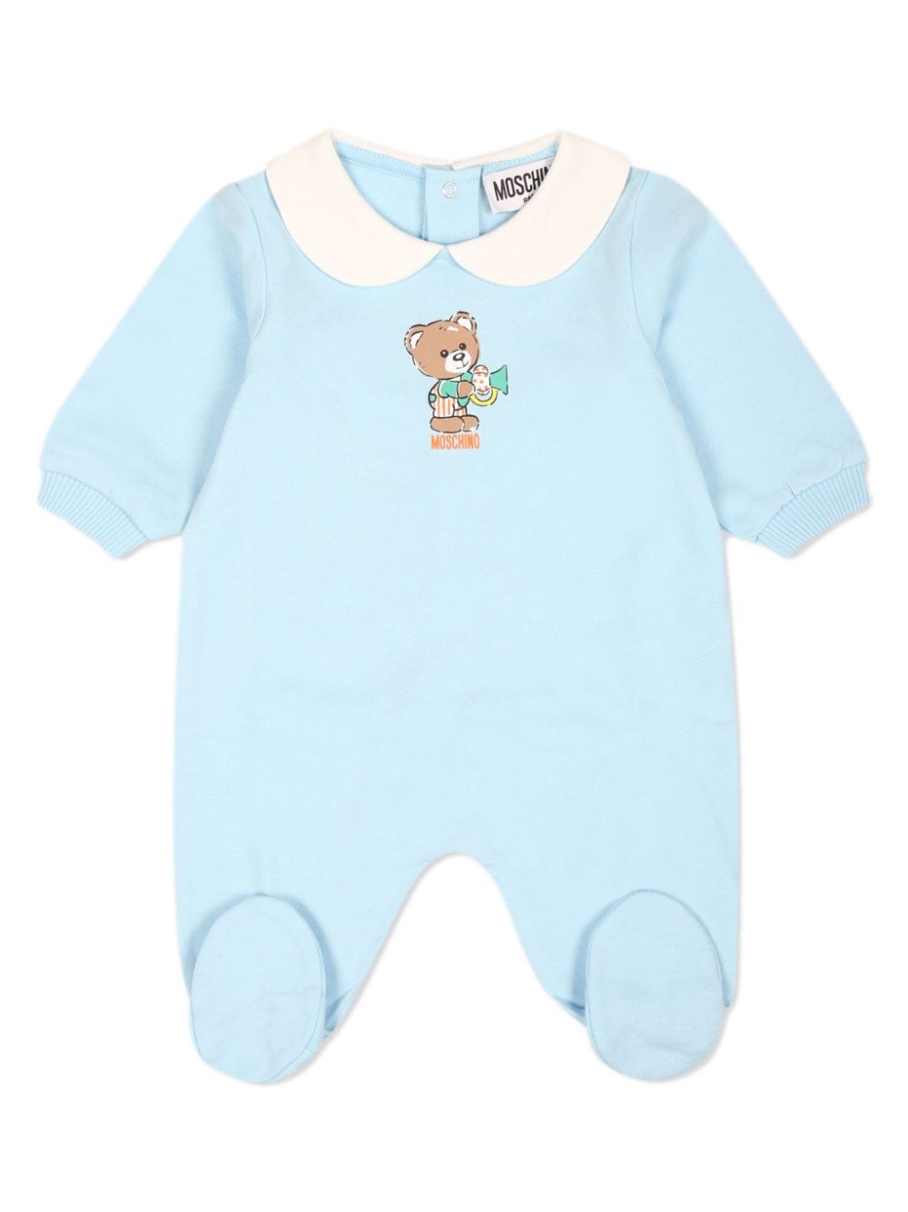 Tutina per neonato in cotone azzurra