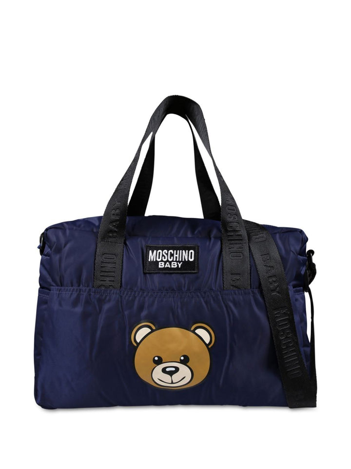 Navy blue mom bag with logo