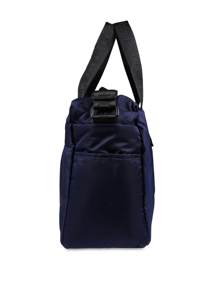 Navy blue mom bag with logo