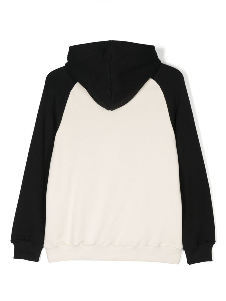 White/black sweatshirt for kids with logo