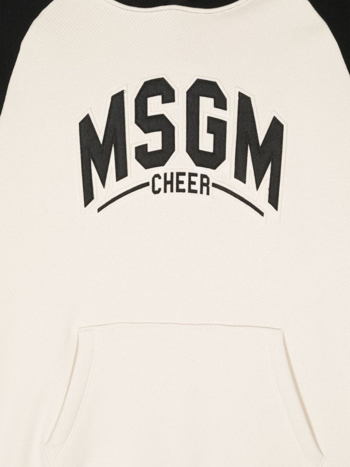 White/black sweatshirt for kids with logo