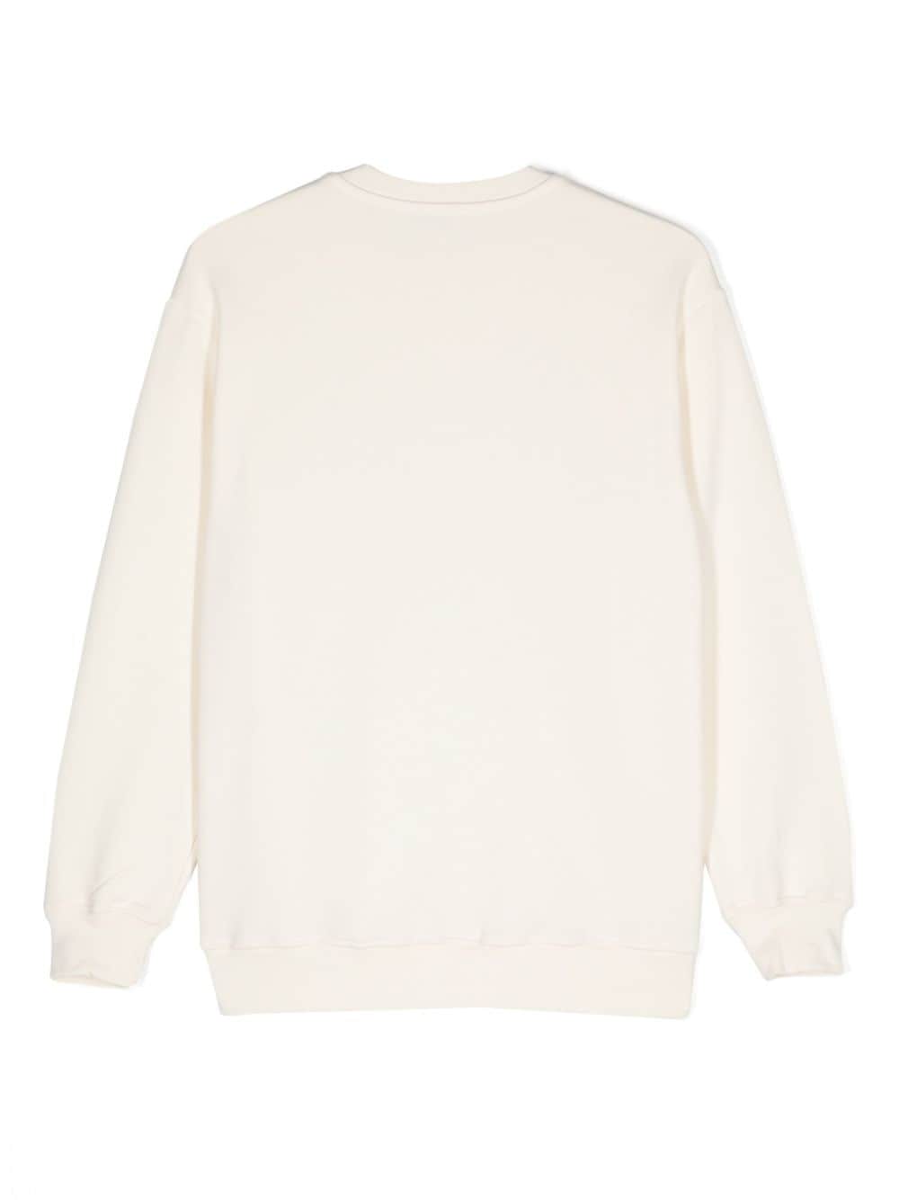 Cream cotton sweatshirt for boys