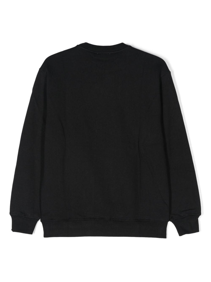 Black sweatshirt for boys with logo