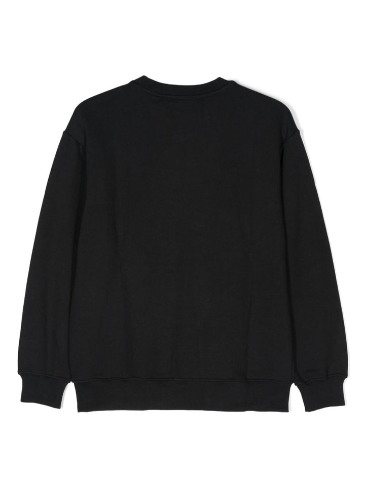 Black sweatshirt for boys with logo