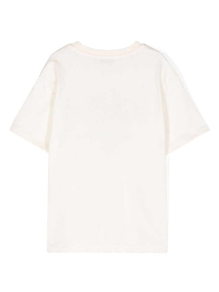 Cream cotton t-shirt for boys