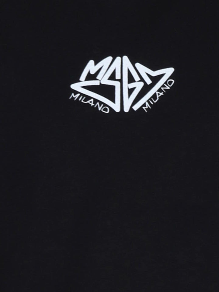 Black t-shirt for boys with logo