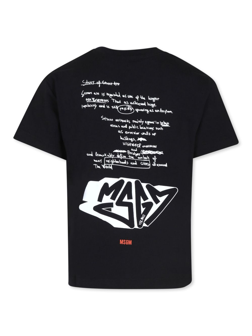 Black t-shirt for boys with logo