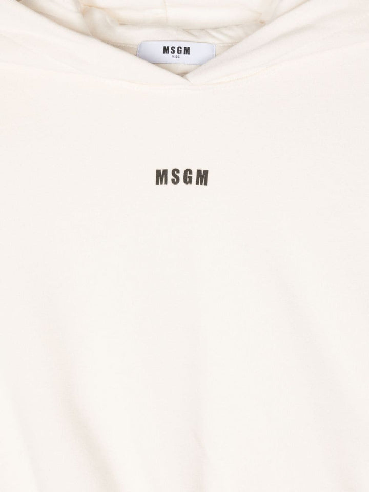 White sweatshirt for girls with logo