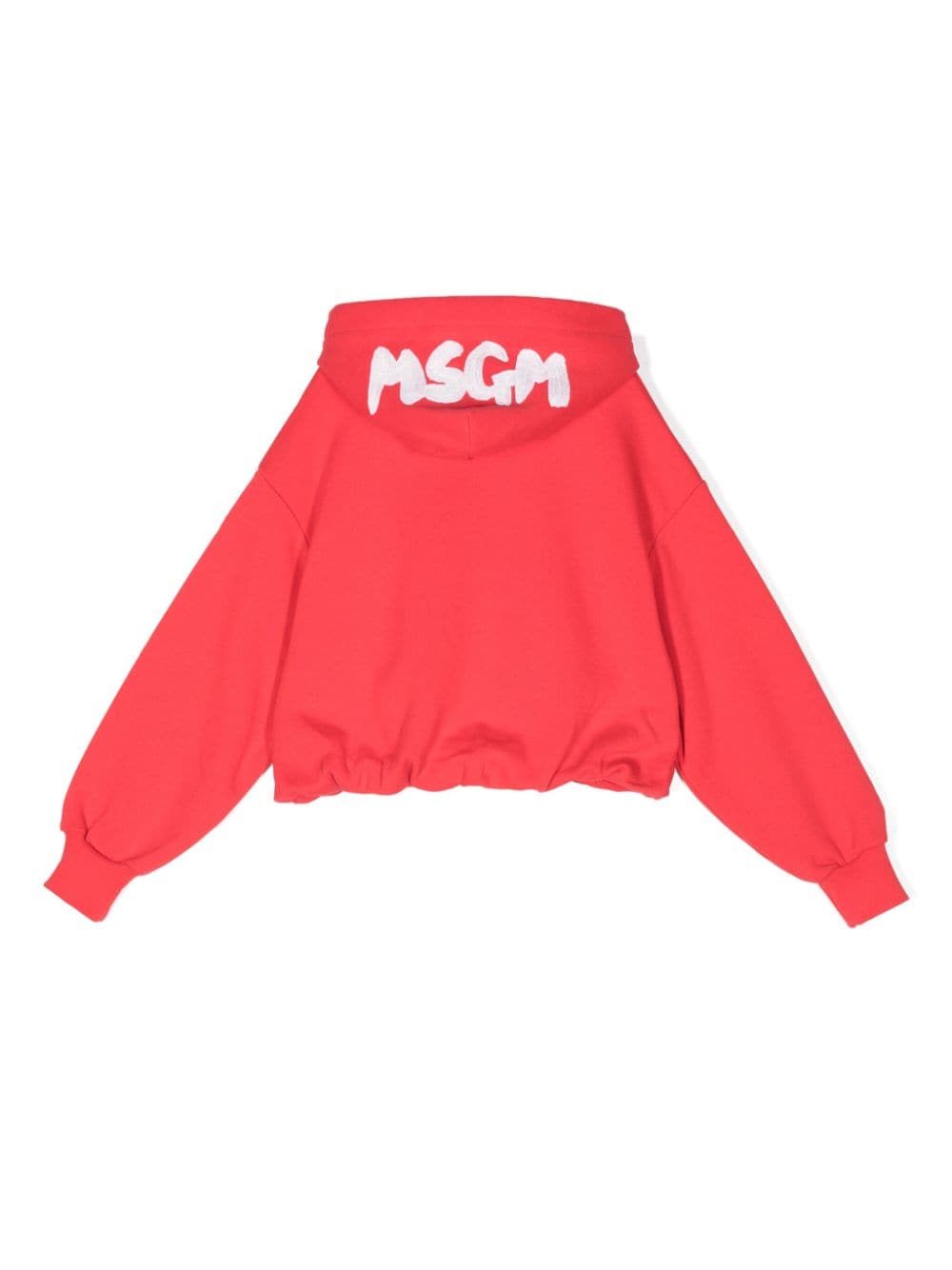 Red sweatshirt for girls with logo