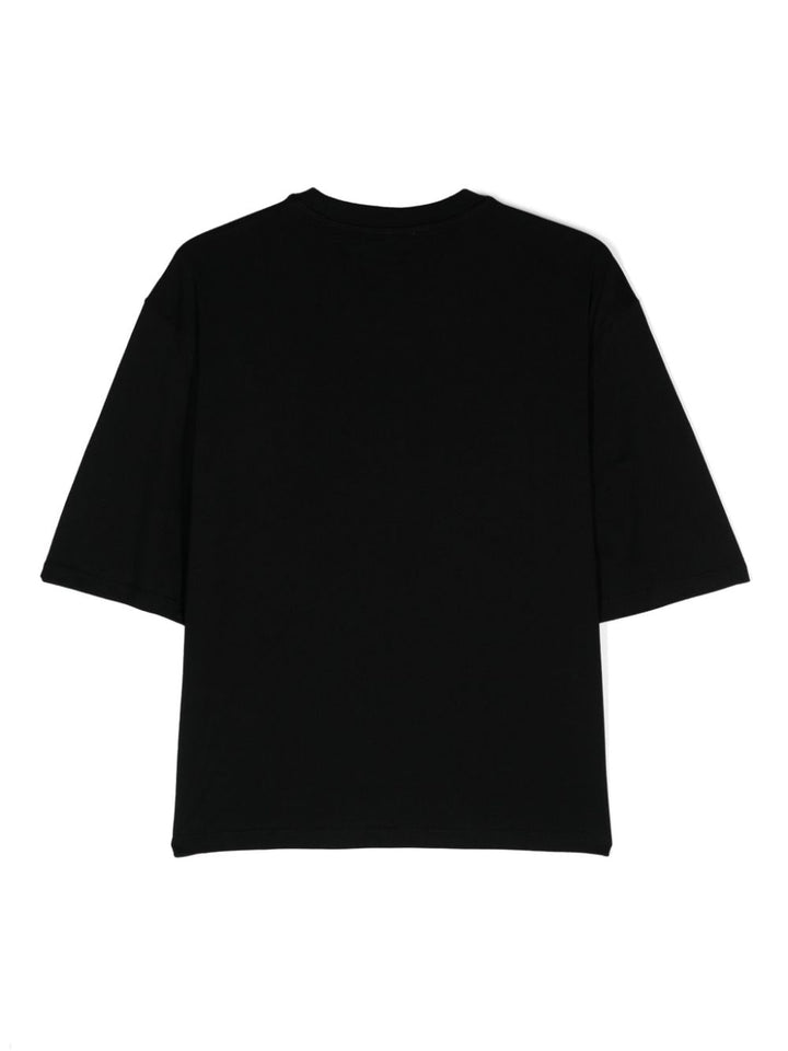 Black cotton t-shirt for girls