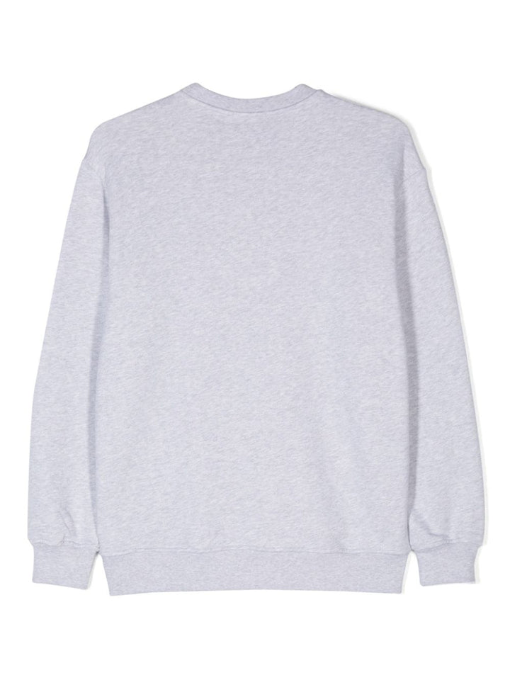 Unisex gray cotton sweatshirt with logo