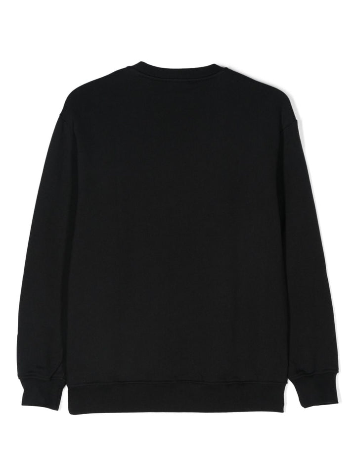 Black cotton sweatshirt for girls