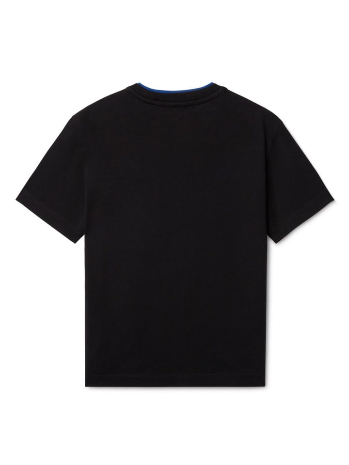 T-shirt per bambino in cotone nera OBAA012F24JER001 1014 Off White Kids 