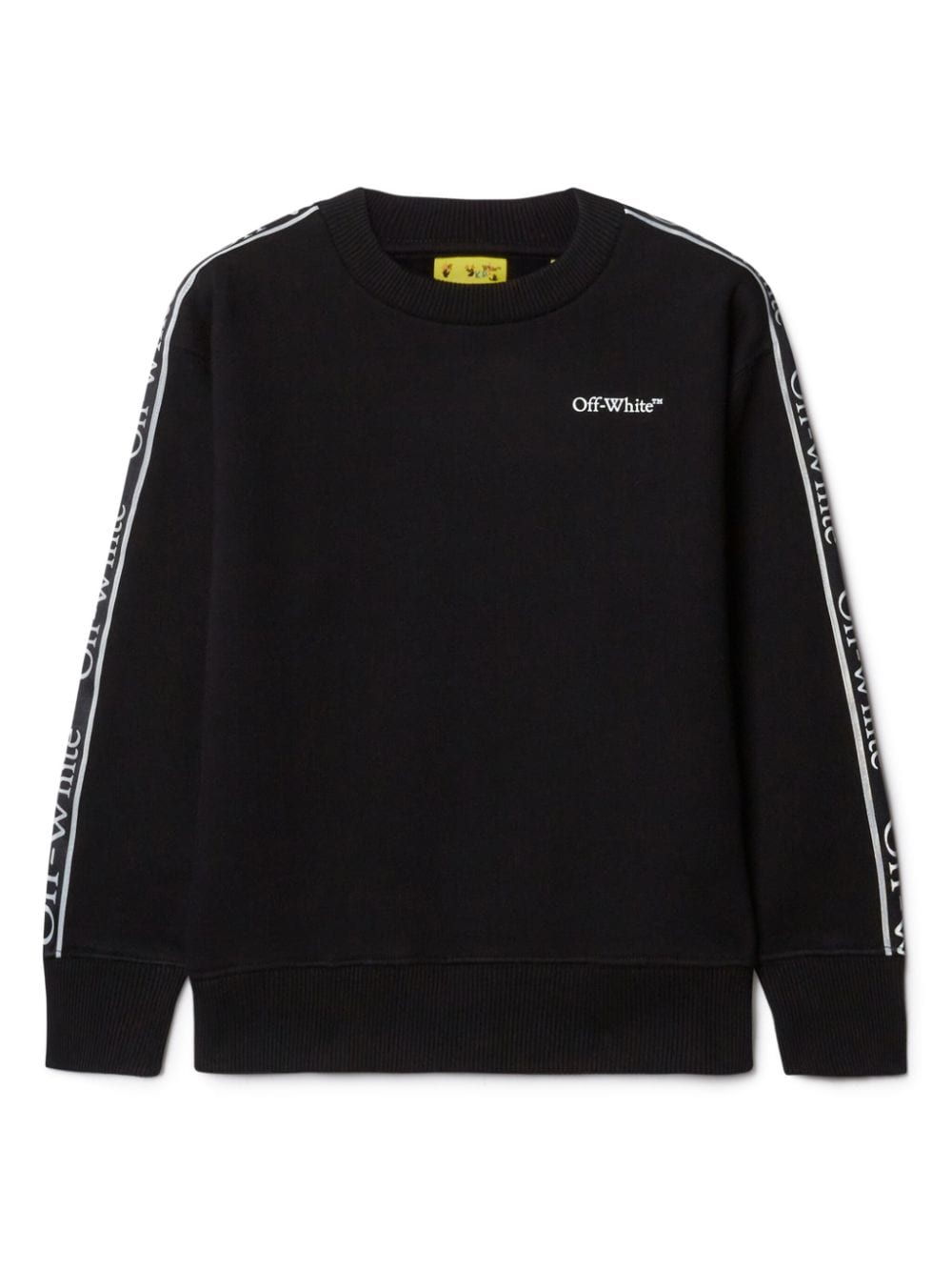 Felpa nera per bambino con logo OBBA007F24FLE001 1001 Off White Kids 