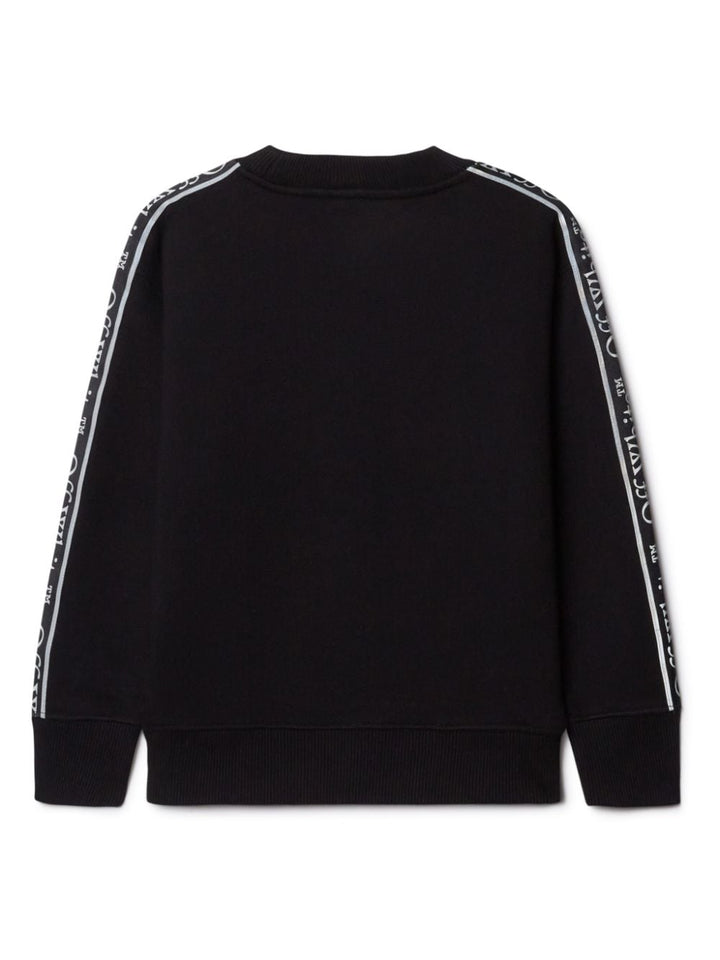 Felpa nera per bambino con logo OBBA007F24FLE001 1001 Off White Kids 