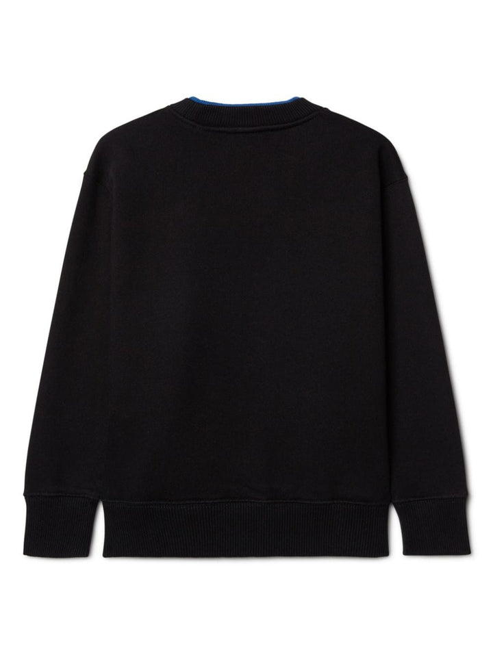 Felpa per bambino in cotone nera OBBA008F24FLE001 1014 Off White Kids 