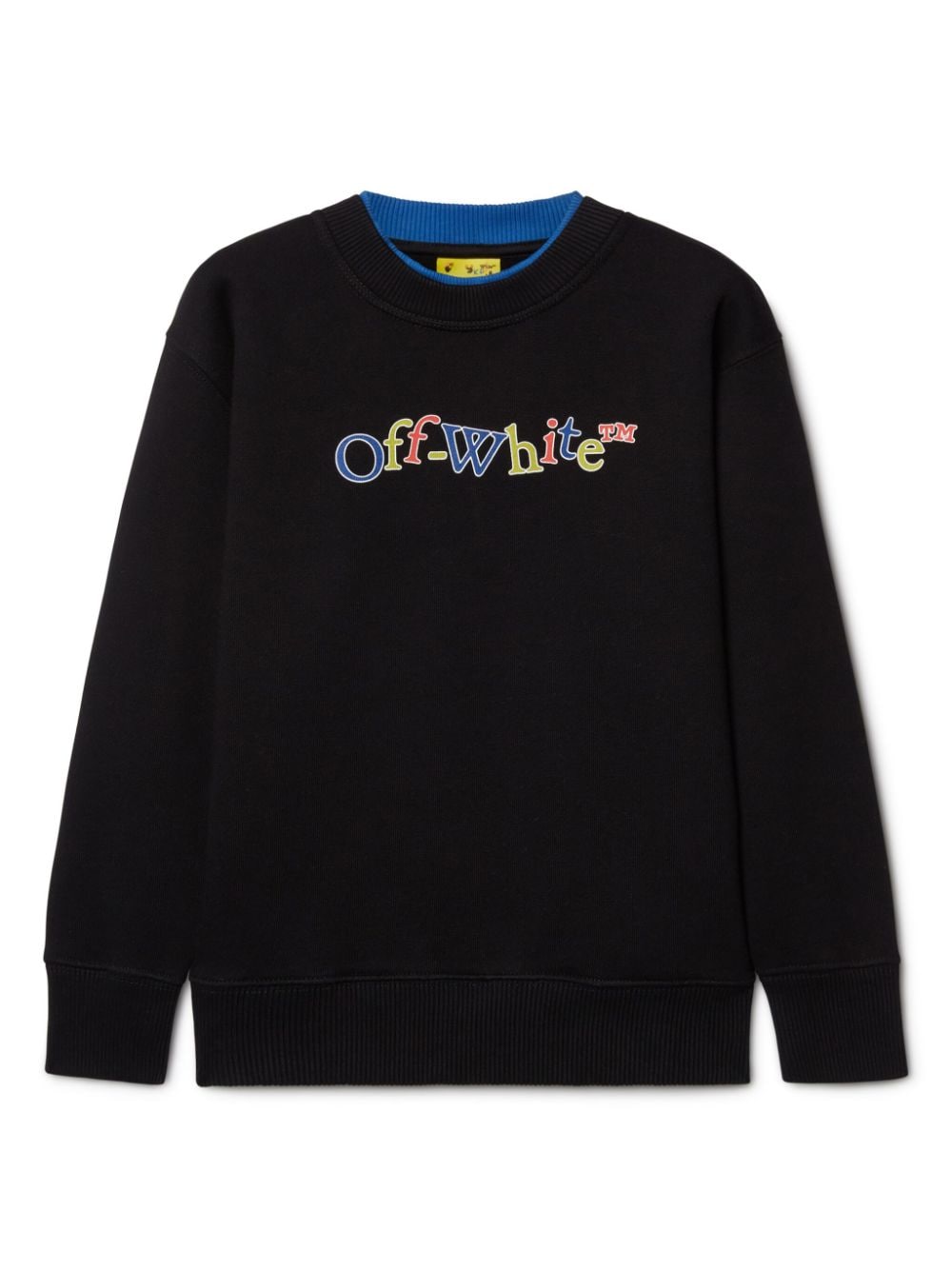 Felpa per bambino in cotone nera OBBA008F24FLE001 1014 Off White Kids 