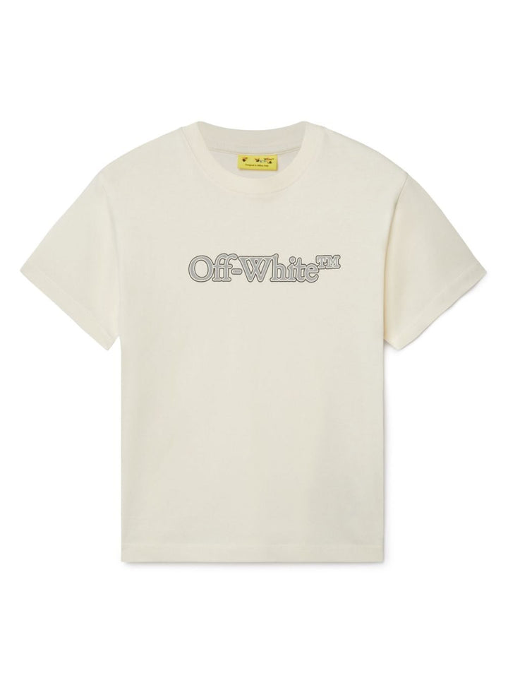 Off-white cotton t-shirt for boys