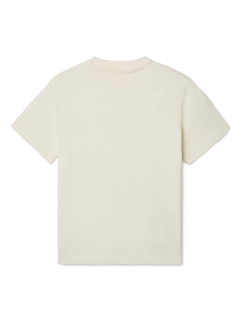 T-shirt per bambino in cotone bianco sporco