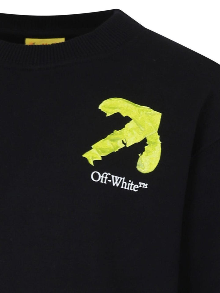 Black sweatshirt for boys with logo