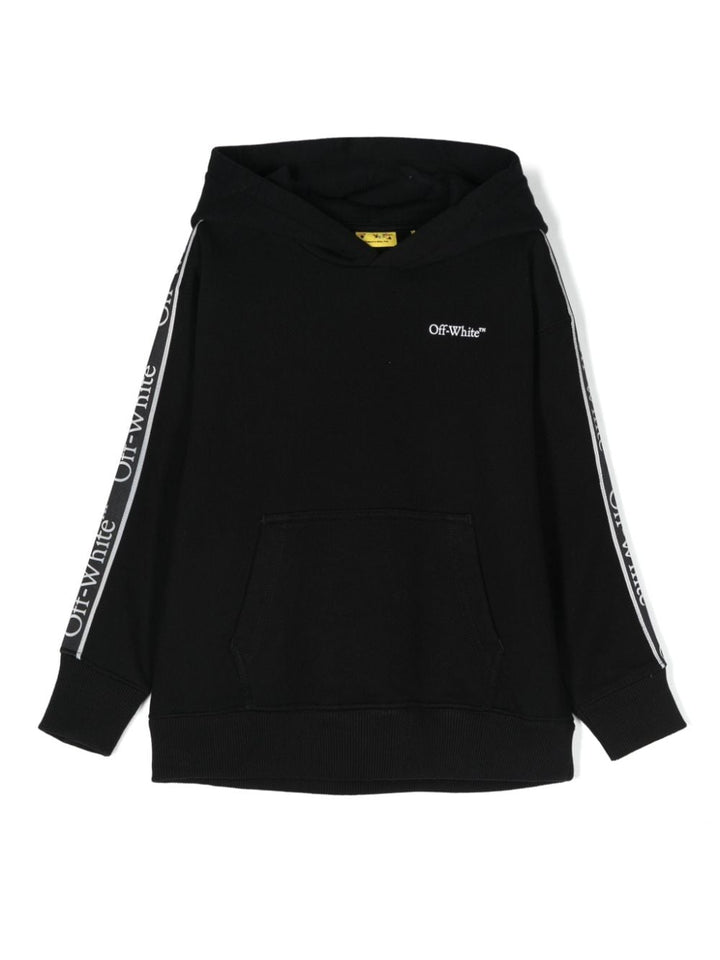 Black sweatshirt for boys with logo