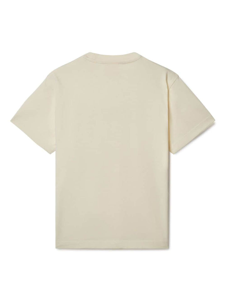 T-shirt per bambina in cotone avorio