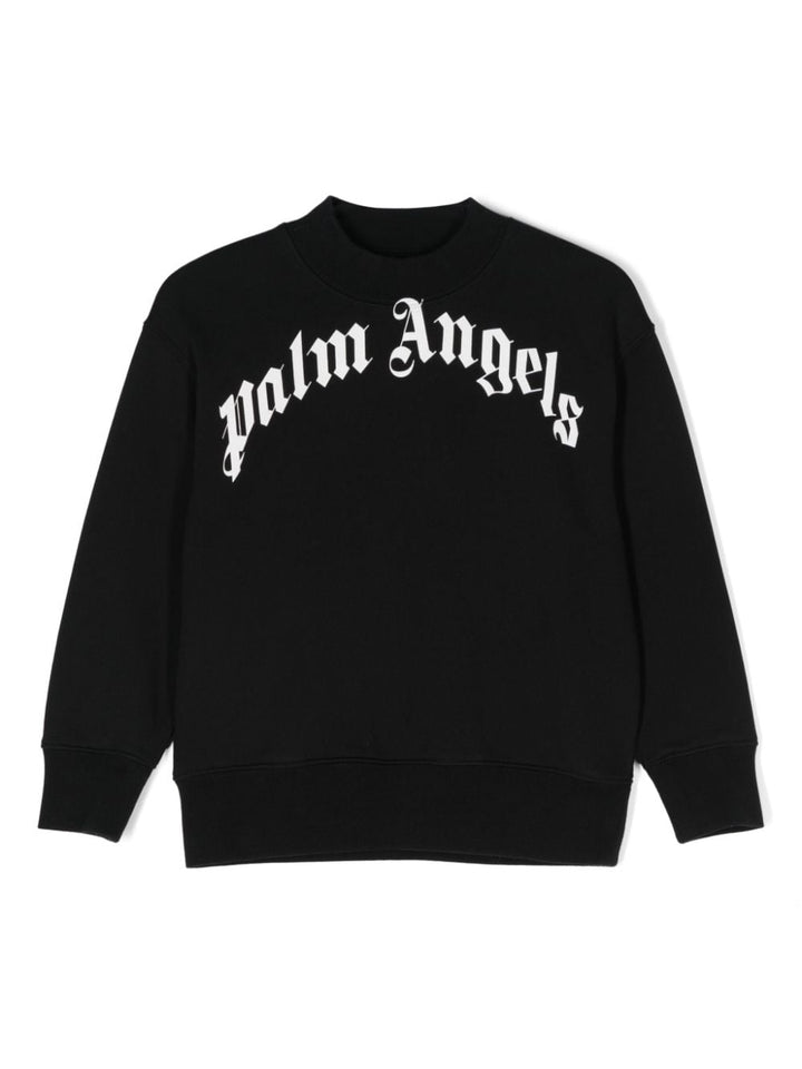 Black sweatshirt for boys with logo