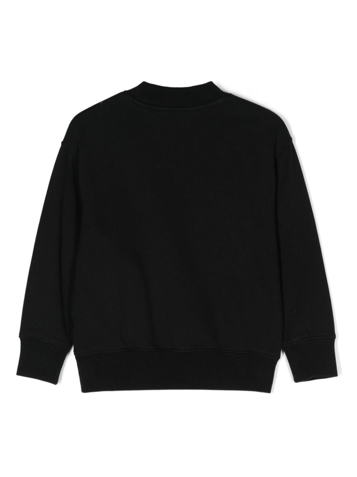 Black sweatshirt for boys with logo