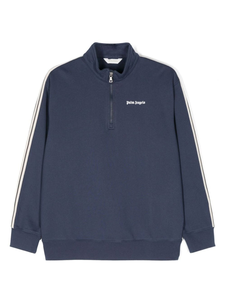 Navy blue sweatshirt for boys with logo