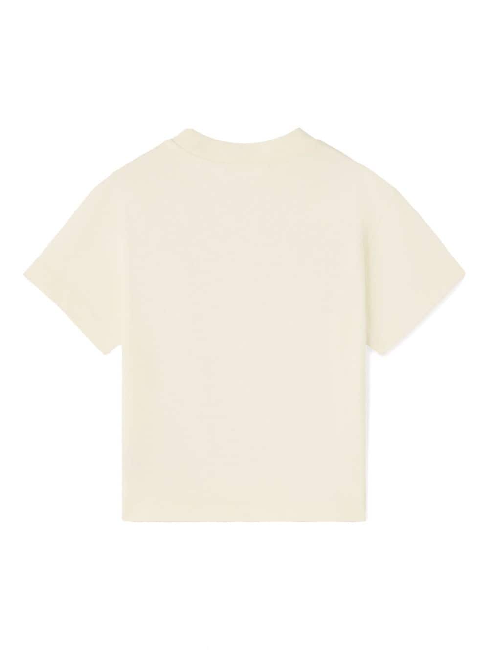Cream cotton t-shirt for girls