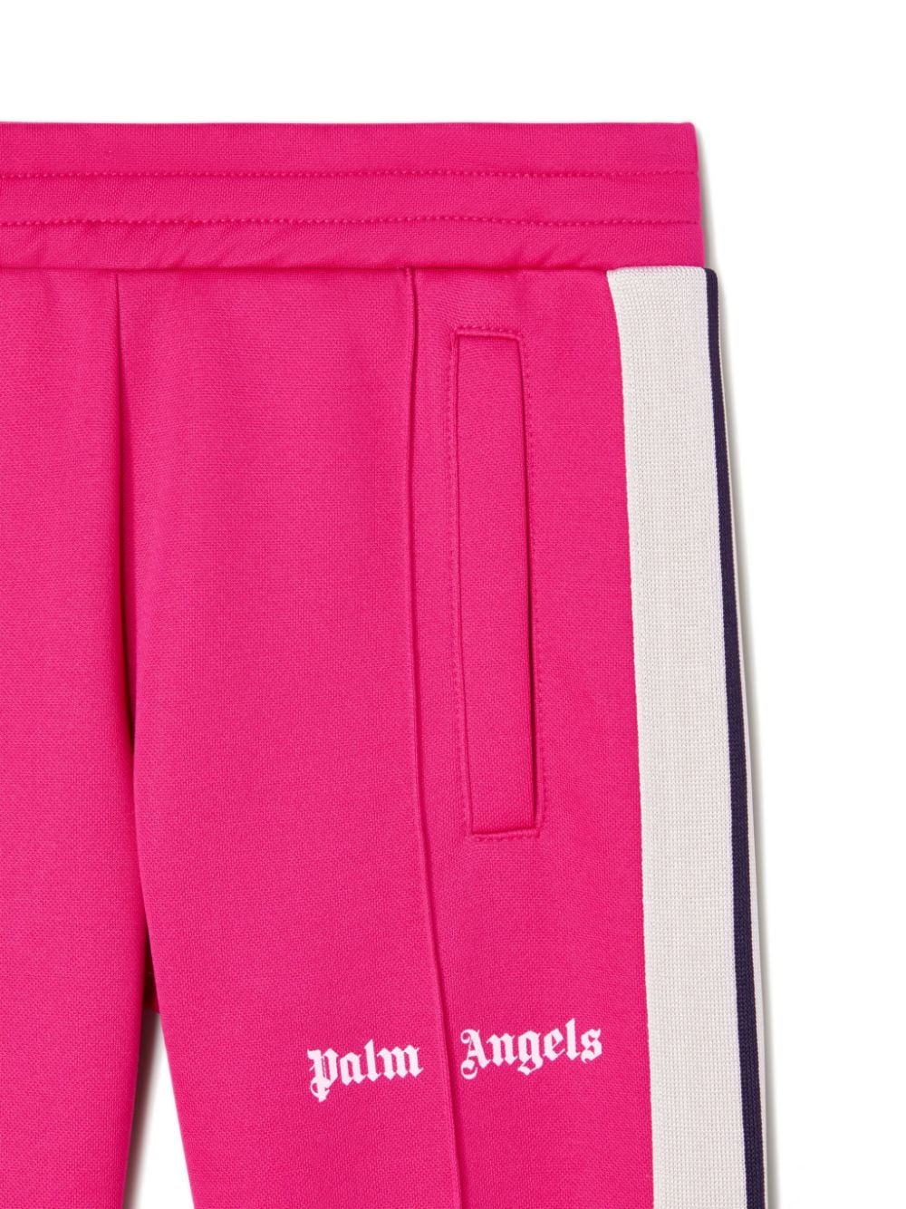 Fuchsia trousers for girls with logo