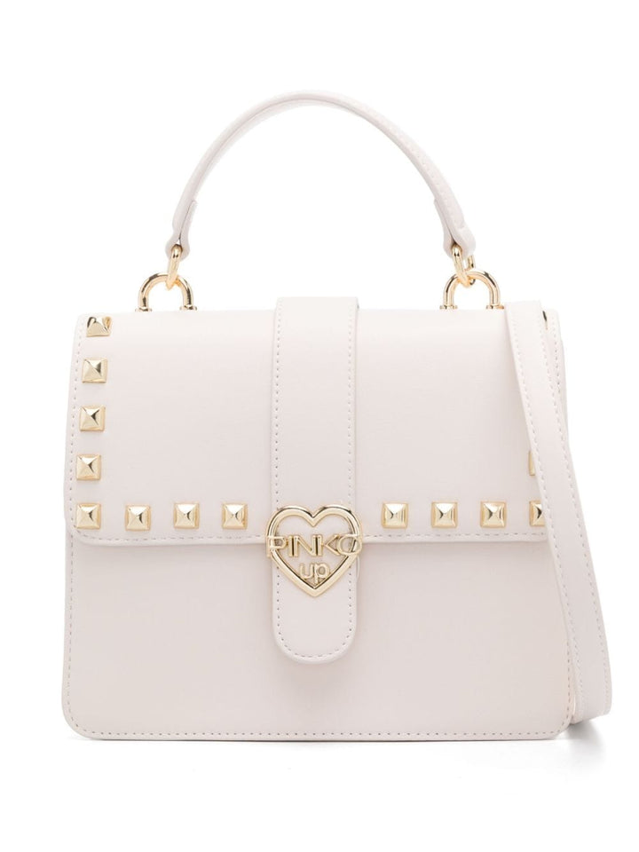 Cream white bag for girls with logo