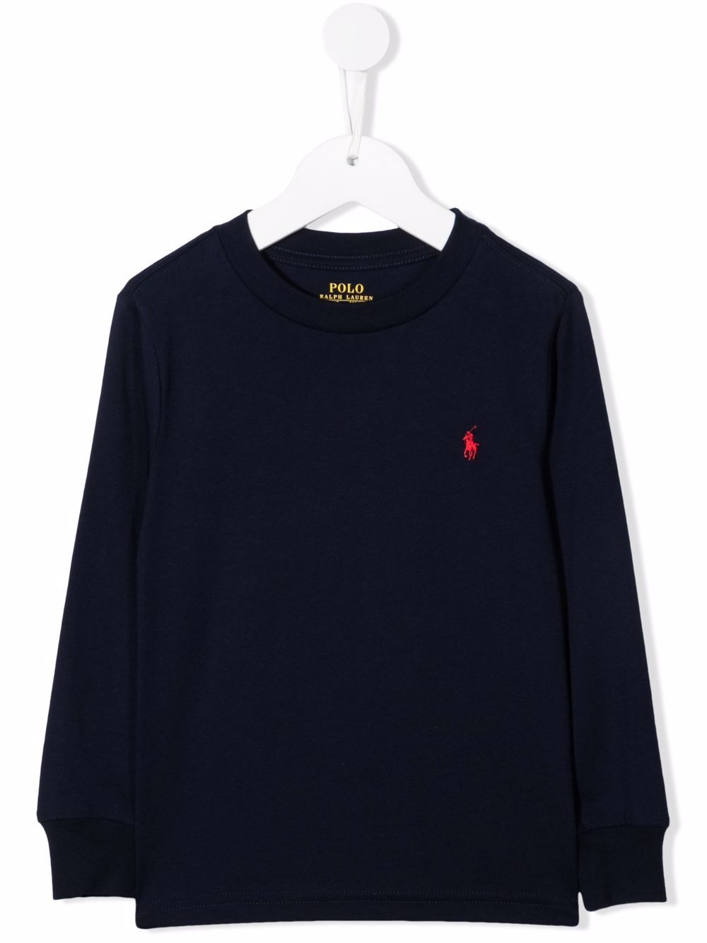 T-shirt per bambino in cotone blu navy 322843804 002 Ralph Lauren Kids 