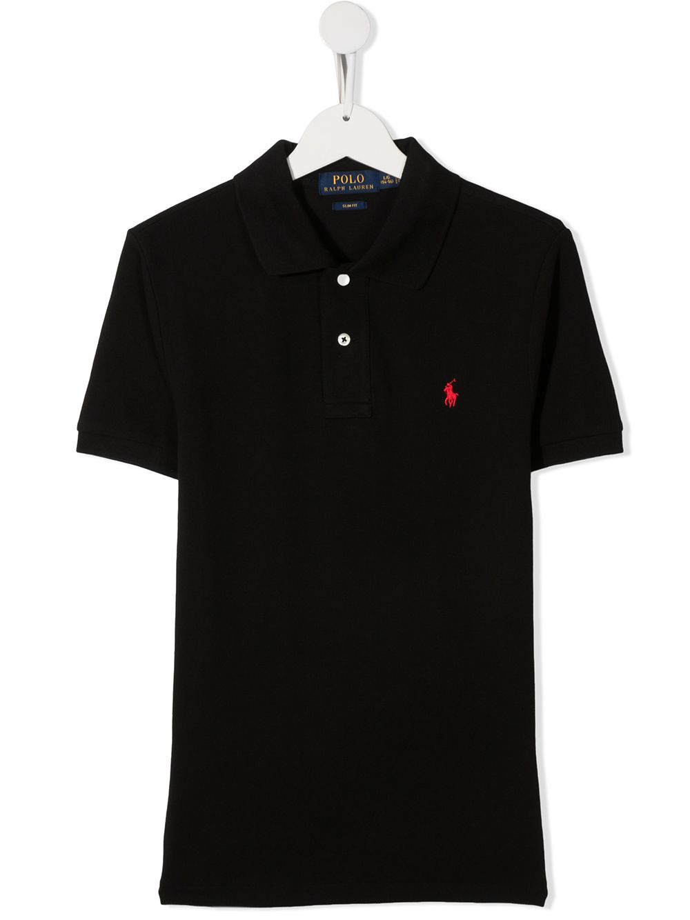 Polo nera per bambino con logo 323547926 001 Ralph Lauren Kids 
