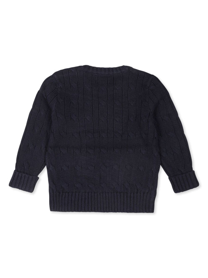 Navy Blue Baby Sweater with Logo