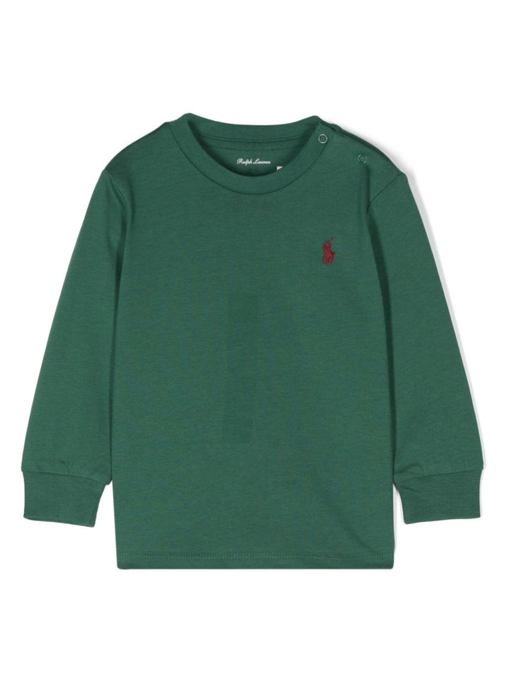 Green baby t-shirt with logo