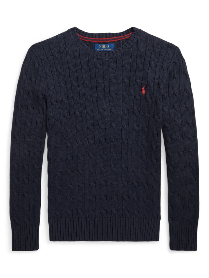 Maglione blu navy per bambino con logo