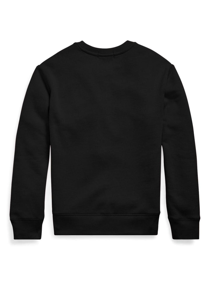 Black sweatshirt for boys with logo